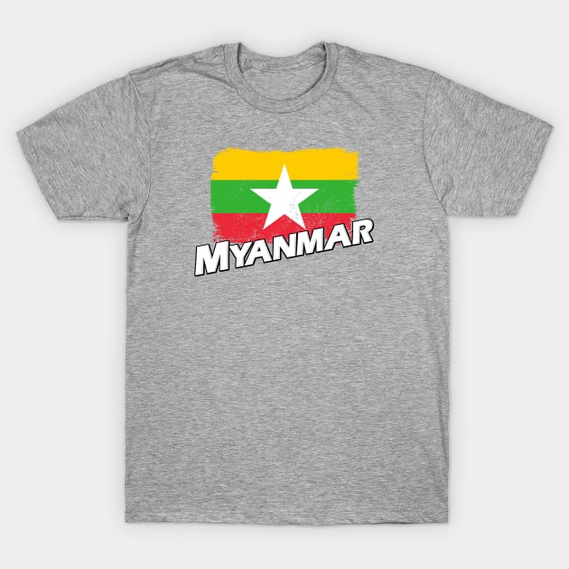 Myanmar flag T-Shirt by PVVD